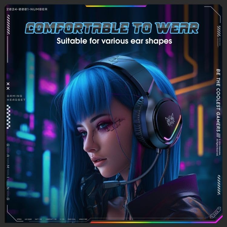 Onikuma X31 RGB Wired Gaming Headset with Noise Cancelling Microphone