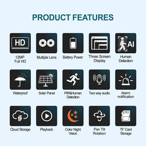 Speedx Ca-wc013 Solar Outdoor 8mp Dual Lens Camera Pan Tilt Pir Motion Detection With V380 Pro App