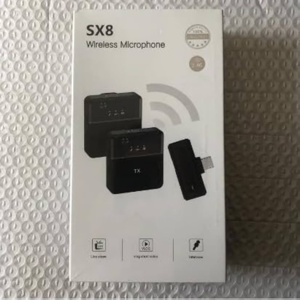 Sx8 Type-c/iphone Dual Professional Lavalier Wireless Microphone For Interview, Vlog, Live Mic Noise Reduction