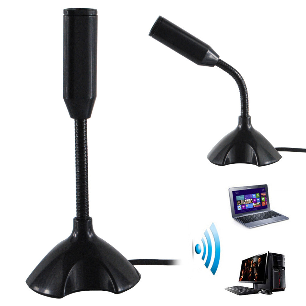 USB Mini Stand Microphone – Adjustable & High-Quality Audio for PC & Laptop
