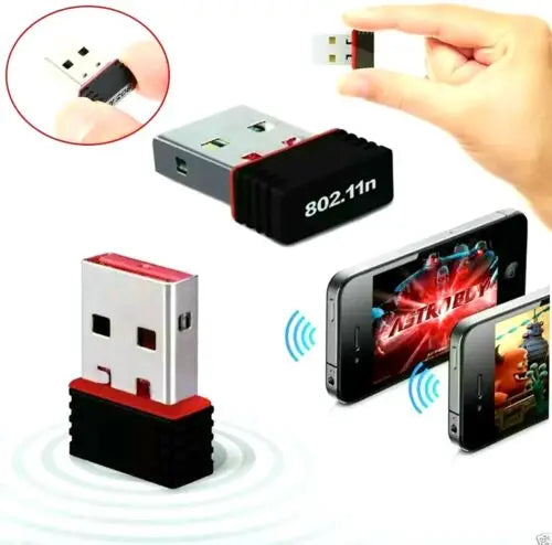 Alfa Mini WiFi USB Adapter 300Mbps– High-Performance Wireless Dongle for PC/Gaming with Strong Signal & LAN Card Receiver