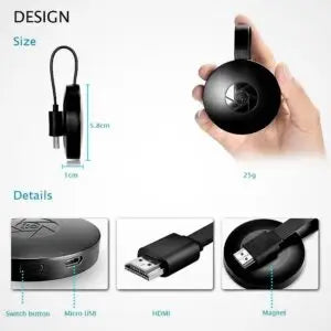 Chromecast 2 HDMI WiFi Dongle A20 – Stream Seamlessly in HD