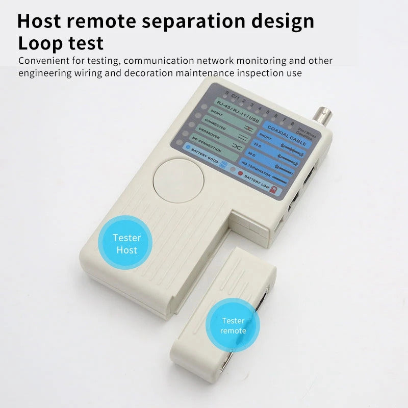 4 In 1 Network Cable Tester RJ45/RJ11/RJ12/USB/BNC LAN Cable Tester
