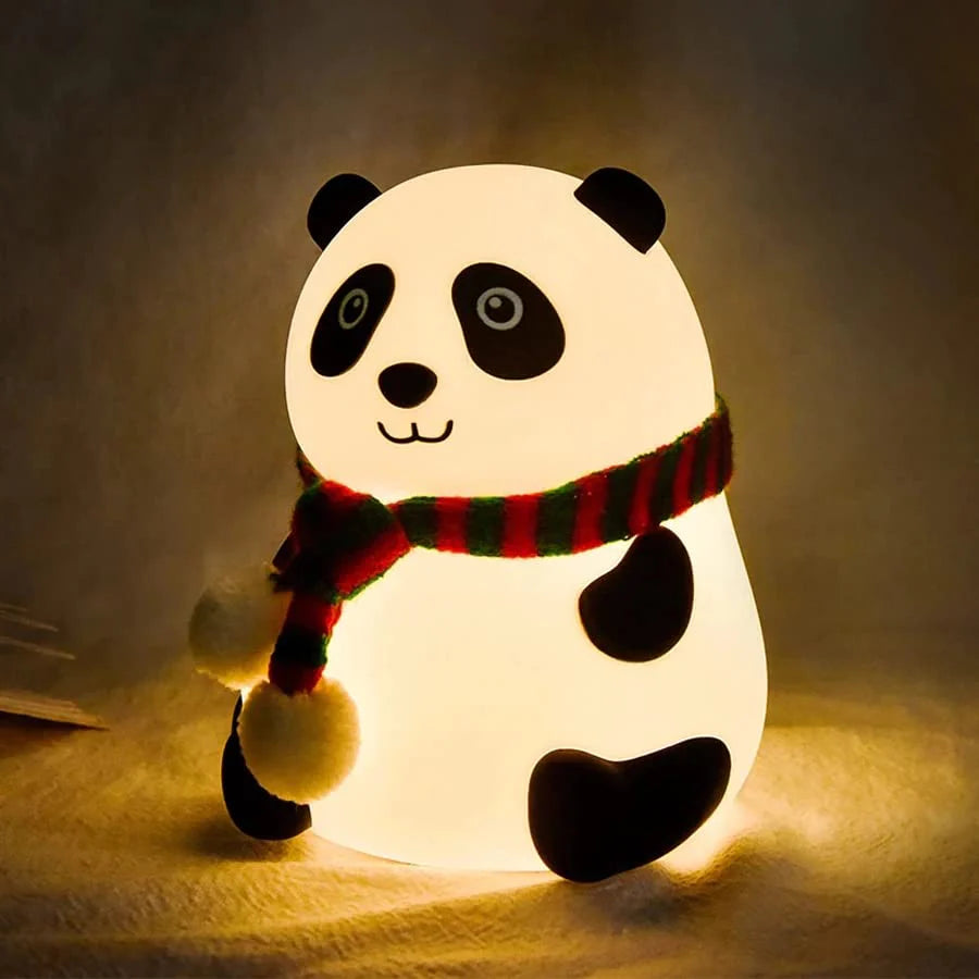Cute Silicone Panda Lamp Color Changing Night Light