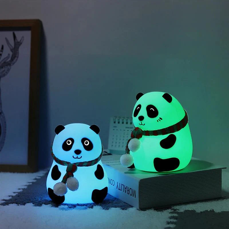 Cute Silicone Panda Lamp Color Changing Night Light