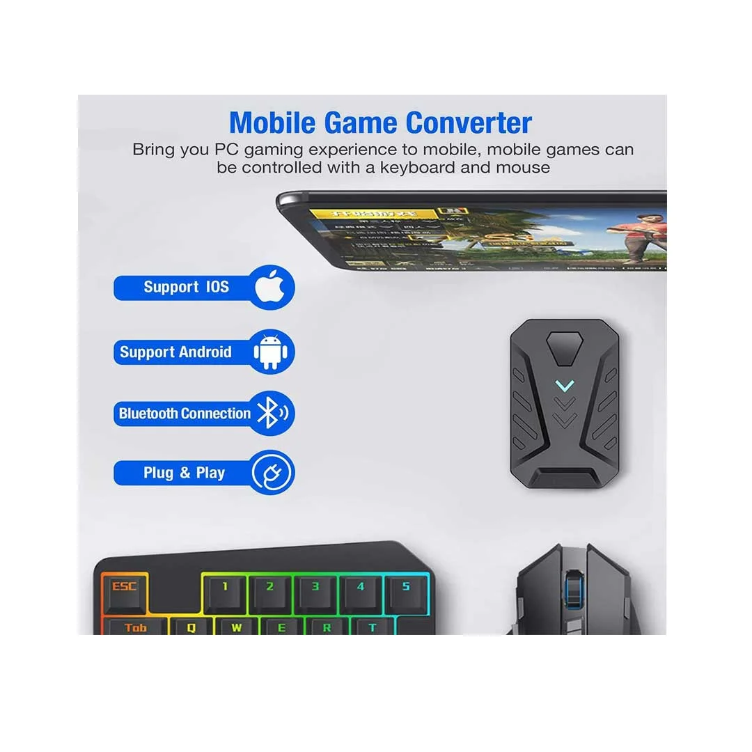 Gaming Wireless Bluetooth 5 In 1 Combo Keyboard And Mouse
