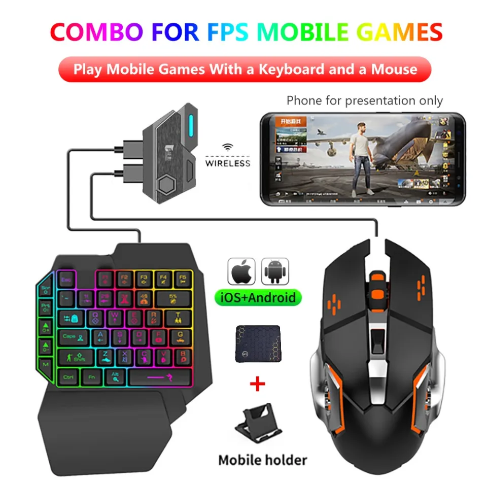 Gaming Wireless Bluetooth 5 In 1 Combo Keyboard And Mouse