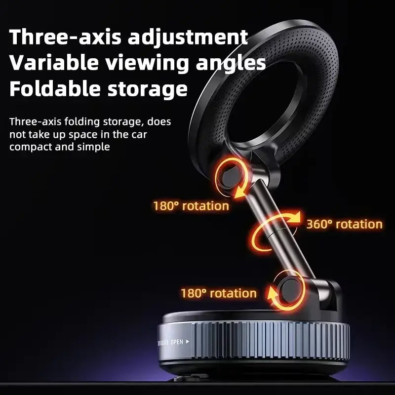 K007 Magnetic 360° Car Phone Holder with Strong Suction Base