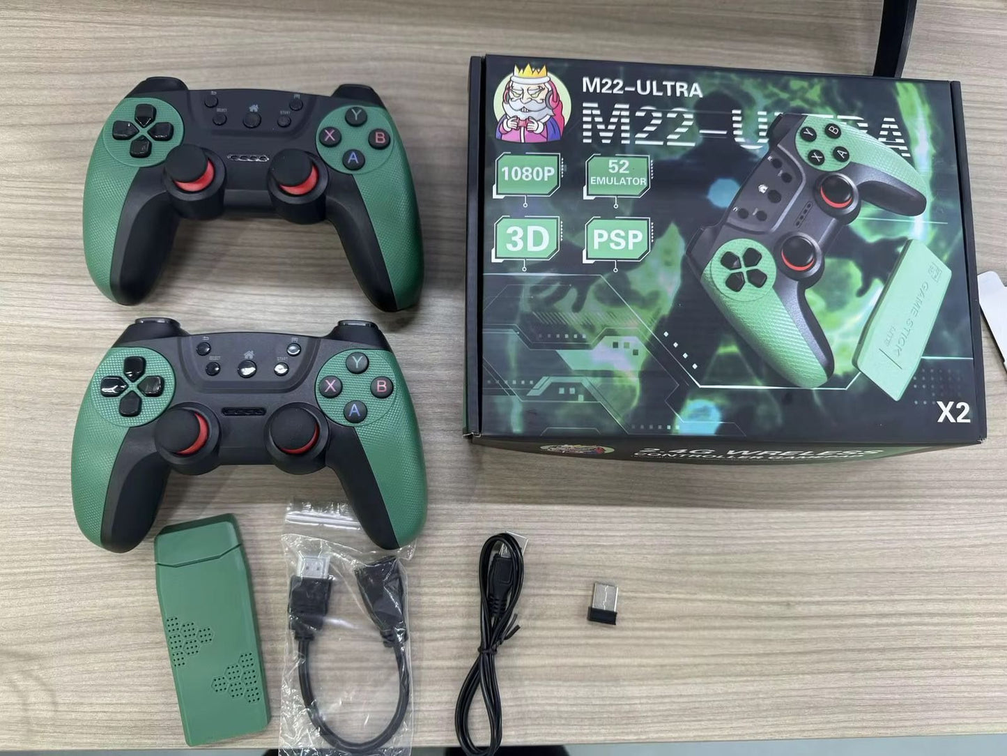 M22 Ultra Retro Game Stick – 30,000+ Games, 64GB, 52 Emulators, 1080P HD Console