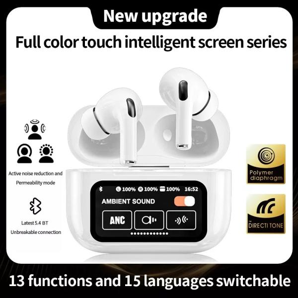New A9 Pro Apple Airpods Anc enc Zhongkelqnxun Touch Control Bt 5.4 Earbuds