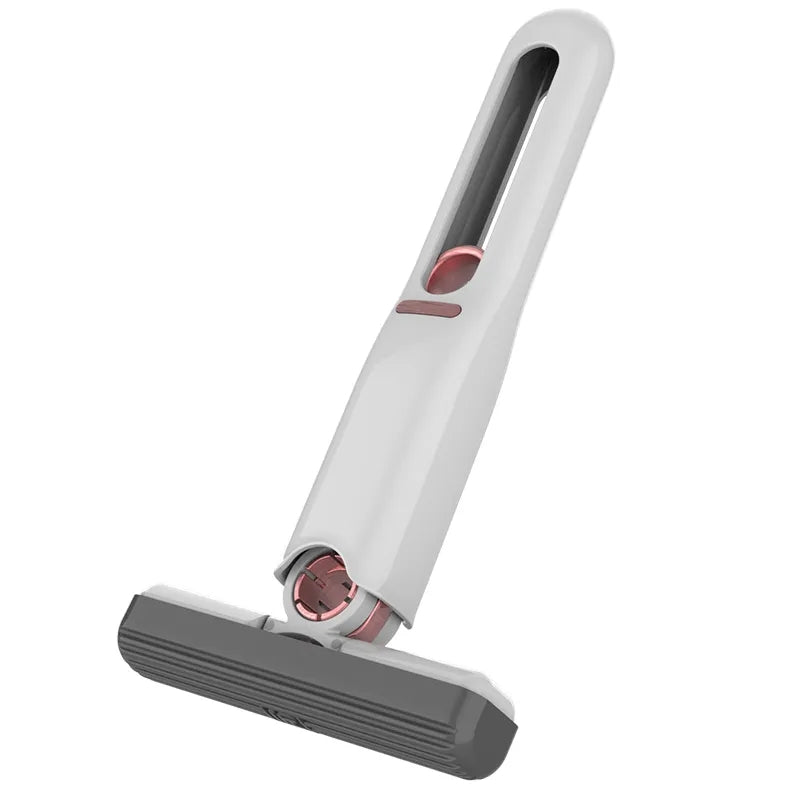 Portable Mini Cotton Mop – Self-Squeeze Mop for Small Spaces, Kitchen & Mirror Cleaning (Includes 2 Cotton Heads + 1 Handle