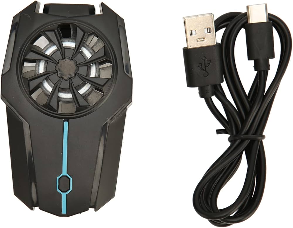 S-72 Portable Mobile Phone Quiet Cooling Fan Heat Diffuser Radiator With Light