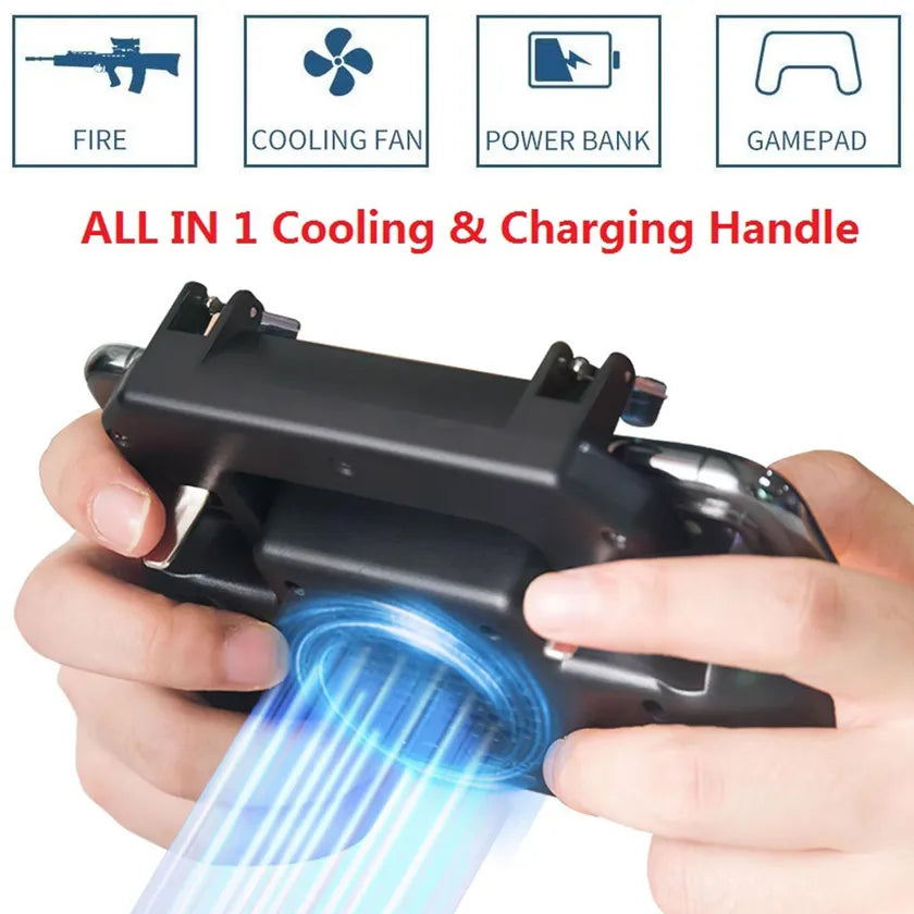 SP+ 2000mAh Power Cooling Fan Gamepad Joystick Hand Grip for Phone PUBG