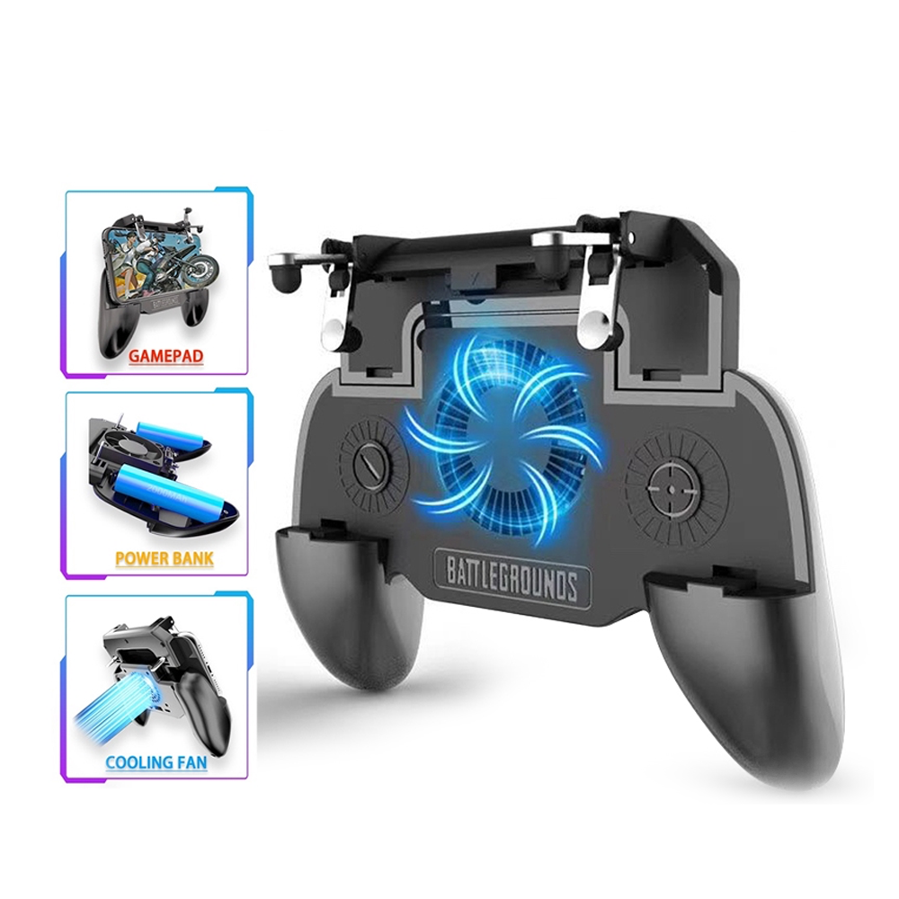 SP+ 2000mAh Power Cooling Fan Gamepad Joystick Hand Grip for Phone PUBG
