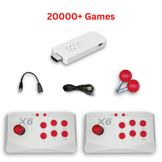 X6 Retro Game Console 64gb With Double Arcade Joystick 20,000+ Games