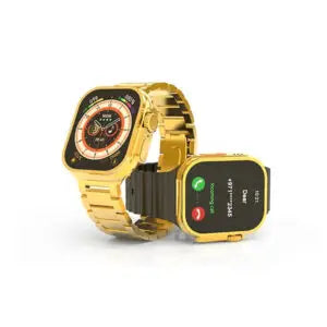 C9 Ultra Max Gold Edition 2.1 inch Smart Watch with Hryfine App – Bold Style, Ultimate Performance