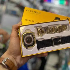 C9 Ultra Max Gold Edition 2.1 inch Smart Watch with Hryfine App – Bold Style, Ultimate Performance