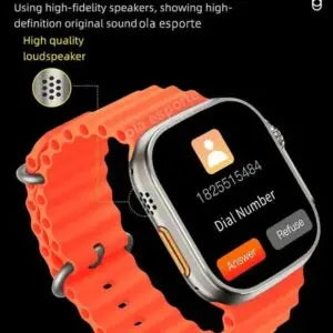 TS8 Ultra Series 8 Smartwatch – Bluetooth Calling, Heart Rate Monitor & Sport Tracking (Orange)