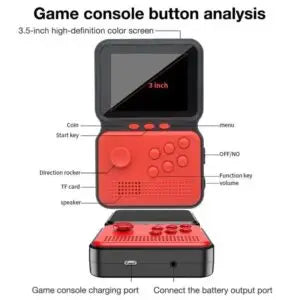 M3 SUP Game Box – 900-in-1 Retro Handheld Console with 3.0” Color LCD, 16-Bit Classic Games for Game